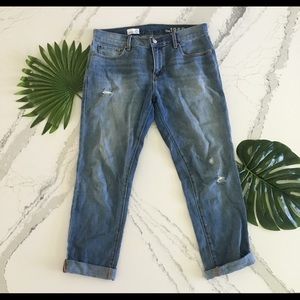 Gap Lightwash Distressed Sexy Boyfriend Jean